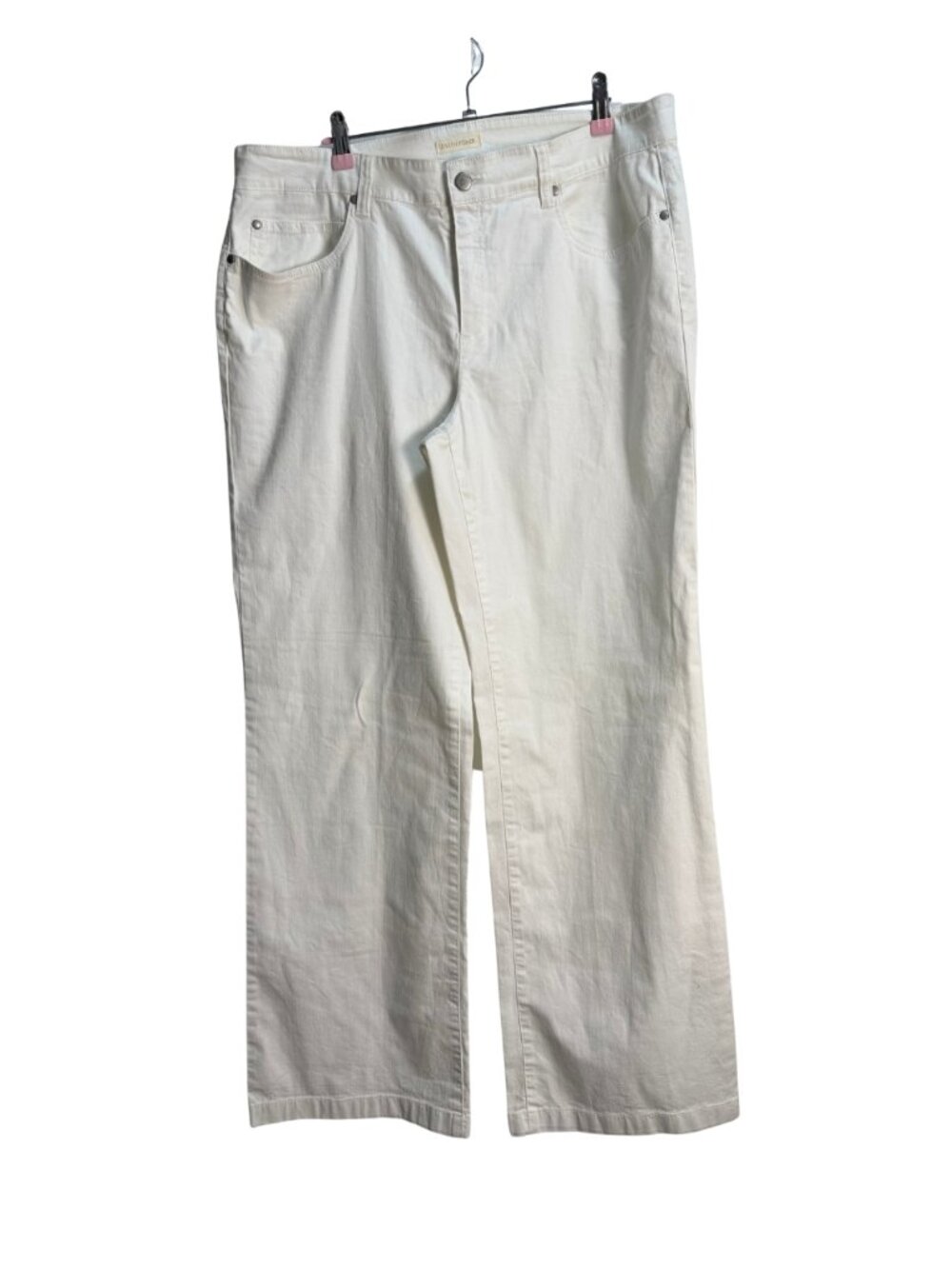 Eileen Fisher White Straight Leg Pants